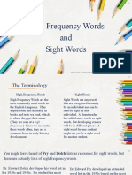 Share Copy - High Frequency Words vs. Sight Words