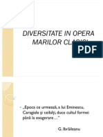 Diversitate in Opera Marilor Clasici