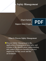 Process Safety Management: Kharil Ashidi B. Abdul Jabar Q-SHE-S Dept Nippon Steel Engineering Co., LTD