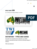 Distortion - Australian Welding Institute