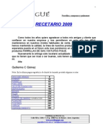 Recetario 2009