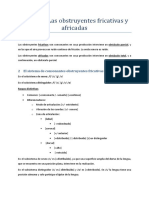 Tema 4 - Las Obstruyentes Fricativas y Africadas: 1 Introducción