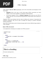 This Is A Heading: HTML - Overview