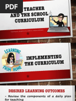 Implementing A Curriculum Daily in The Classrooms