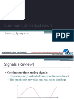 Communication Systems 1: Batch 07, Spring 2010