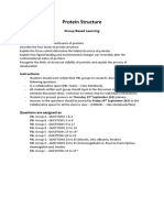 Protein Structure: Group Based Learning Learning Objectives