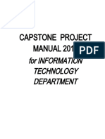 Capstone Project MANUAL 2019: For Information Technology Department