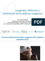 Definición y Clasificación de Los Defectos Congénitos