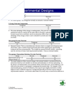 Types of Experimental Designs Handout