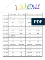 Kids Daily Schedule