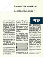 Residual Stresses in Thick Welded Plates