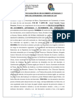 PROTOCOLIZACIÓN DE UN DOCUMENTO AUTORIZADO Y PROVENIENTE DEL EXTRANJERO, Propio