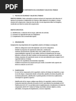 Mapa Conceptual de Componentes de La Seguridad y Salud en El Trabajo