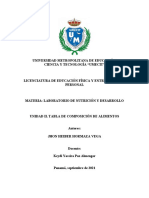 Tabla de Composicion de Alimentos