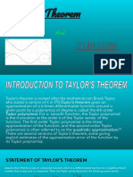 Taylor's Theorem and Its Applications