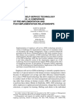 Employee Self-Service Technology Acceptance: A Comparison of Pre-Implementation and Post-Implementation Relationships