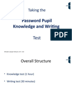 Taking The Password Pupil Knowledge and Writing Test January 2021