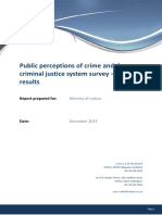 Public Perceptions of Crime and The Criminal Justice System Survey 2014 Results