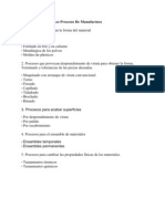 La Clasificación de Los Procesos de Manufactura