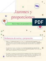 Razones y Proporciones