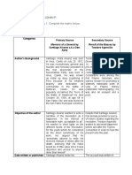 M3 Comparing Primary and Secondary Sources Learning Activity 1 - SOLIGAM