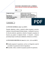 Manual de Funciones y Requisitos de La Empresa Distrital de Telecomunicaciones de Barranquilla