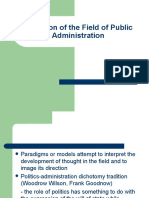 Evolution of The Field of Public Administration (1) - 1