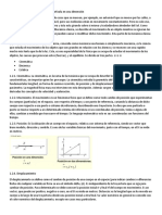 CAPITULO #1 Movimiento de Una Partícula en Una Dimensión