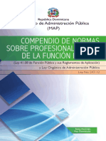 Compendio de Normas Sobre Profesionalización de La Función Pública