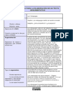 Plantilla para La Elaboración de Un Texto Argumentativo