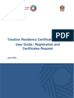 Taxation Residency Certificate (TRC) User Guide - Registration and Certificates Request