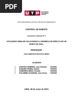 Control de Robots: LIMA, 28 de Mayo de 2021