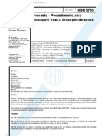 NBR 05738 - 2003 - Concreto - Procedimento para Moldagem e Cura de Corpos-De-Prova