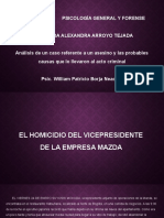 Arroyo Tejada Esmeralda Alexandra El Homicidio Del Vicepresidente de La Empresa Mazda Intro Criminalistica Entrega 1