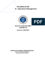 Syllabus MM5004 Operation Management