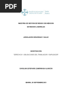 Investigación Derechos y Obligaciones Del Trabajador y Empleador 