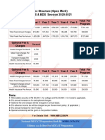 Fee Structure (Open Merit) MBBS & BDS Session 2020-2021