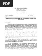 Exercise No. 2 Postharvest Handling & Postharvest of Fruit