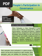 People's Participation in Governance