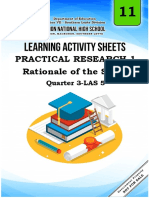 Practical Research 1 Rationale of The Study: Quarter 3-LAS 5