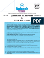 Questions & Answers: For For For For For NEET (UG) - 2021