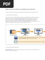 Deep Learning Interview Questions and Answers