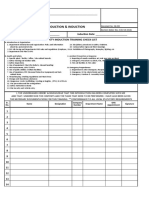 06-F03 Ohs Introduction & Induction: Safety Induction Training Check-List