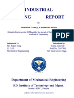 Industrial Training Report: Department of Mechanical Engineering