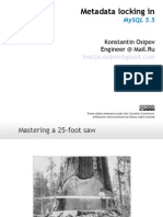 Metadata Locking and Deadlock Detection in MySQL 5.5