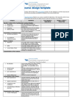 Course Design Template