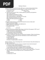 Pathologic Obstetrics 100 Item Post Test