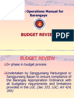 Budget Operations Manual For Barangays