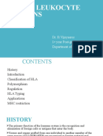 Human Leukocyte Antigens: Dr. B.Vijayasree 1 Year Post-Graduate Department of Microbiology