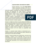 Contrato de Locação de Imóvel Com Opção de Compra